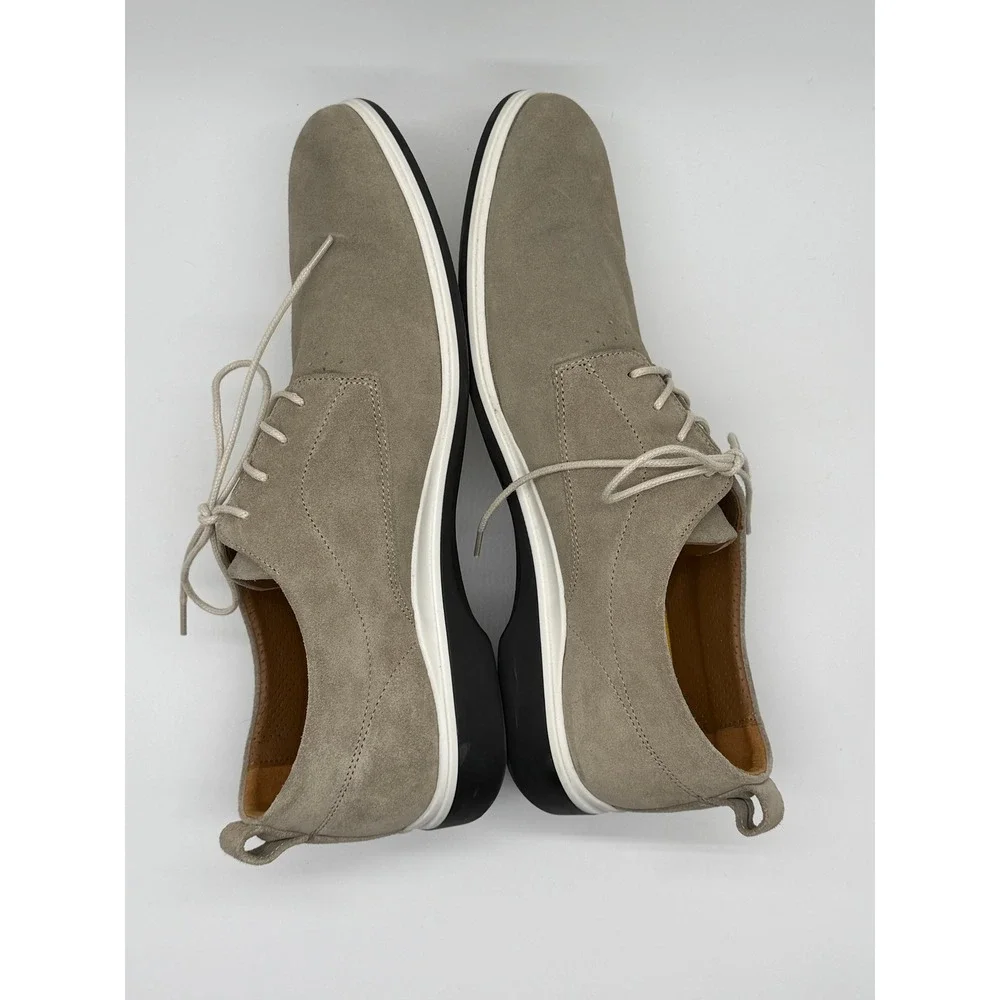Amberjack The Original Navy Suede Derby Dress Shoes Men Sz 10.5 Gray Portugal